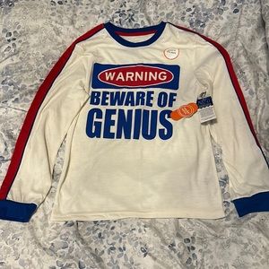 Wonder nation beware of genius warning glow in the dark XL (14/16) boys
